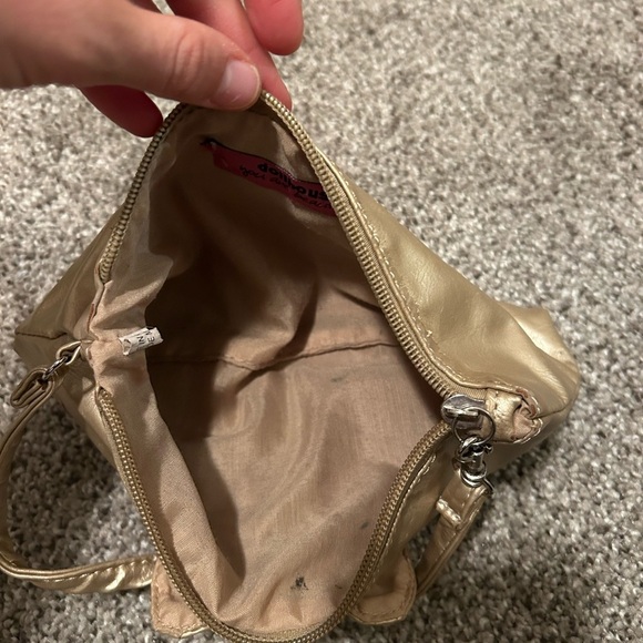 Gold and back Dollhouse zipper pouch makeup bag - Picture 5 of 5